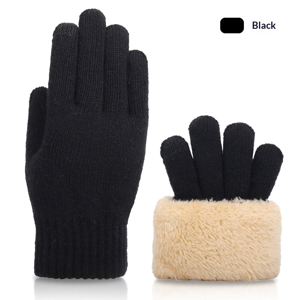 Gants à écran tactile d'automne et d'hiver pour les hommes avec doublure en polaire