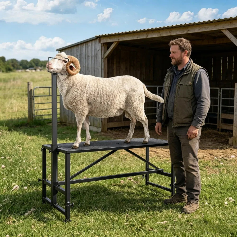 Stand pour animaux avec hauteur réglable et métal