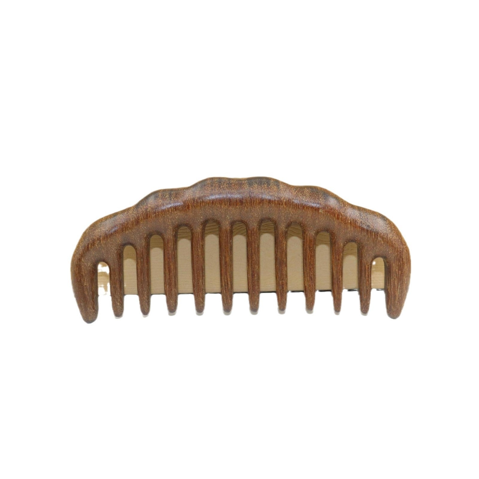 Peigne en bois sculpté épais en santal doré