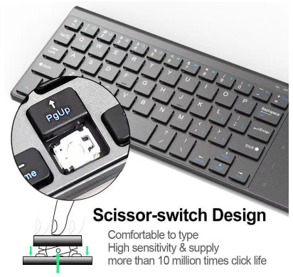 Mini 2 4guste Bluetooth sans fil avec Touch Pad Digital Keyboard Mouse Lightweight Applicab