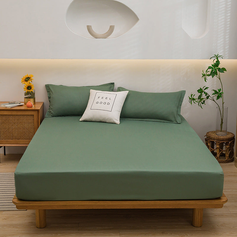 Ensemble de draps et de lit d'oreiller en couleur solide