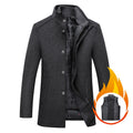 Manteau de laine pour hommes occasionnel Chaud de collier de laine pour hommes