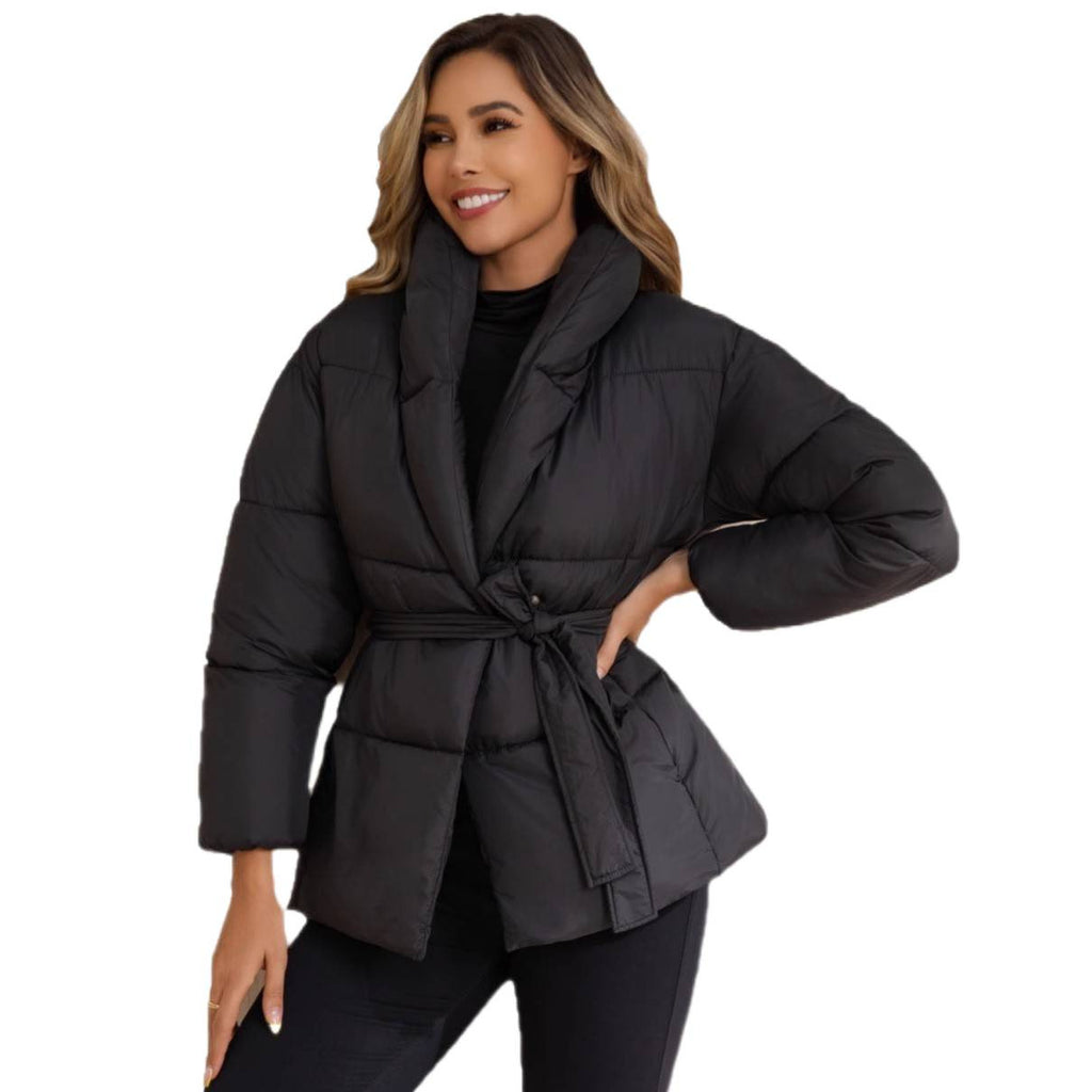 Veste de manteau rembourré en coton, taille-couche