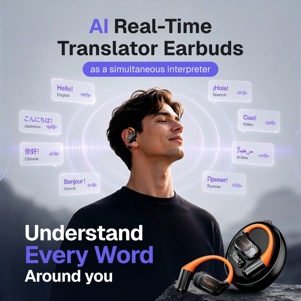Toki Air-3 Ecouteurs de traduction de l'intelligence artificielle