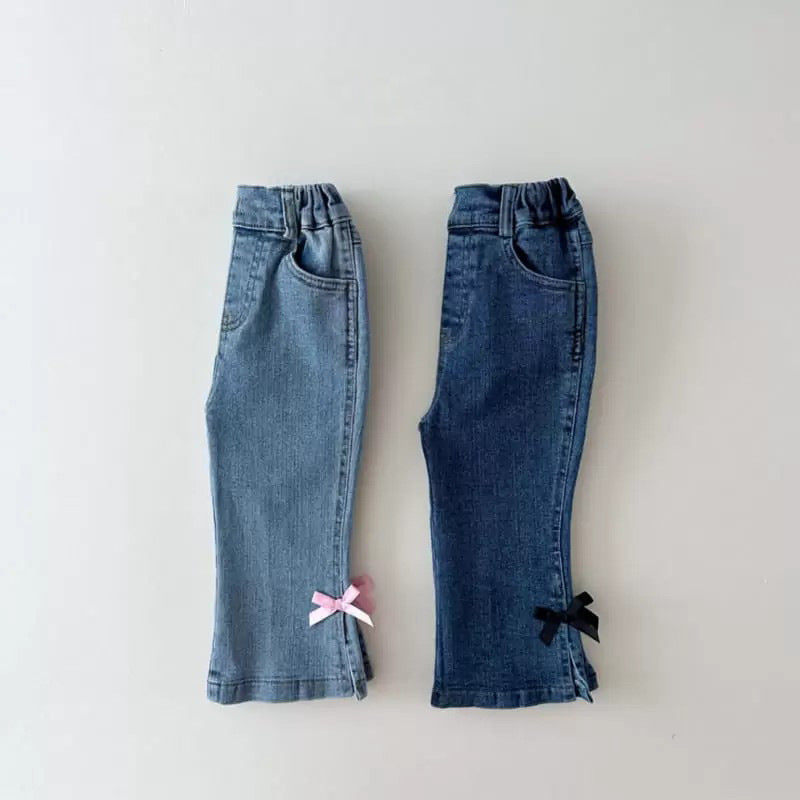 Produit Filles Micro-élastique Denim Bell-bottom Pantalons