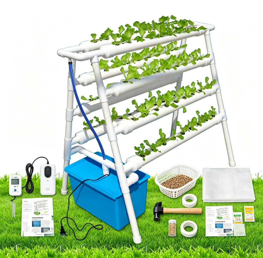 Accueil Planteur de légumes hydroponiques Balcon avec un rack double face