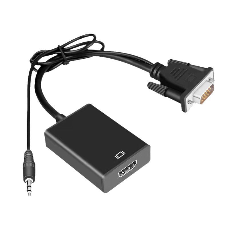 Moniteur de connexion de câble audio pour ordinateur portable noir
