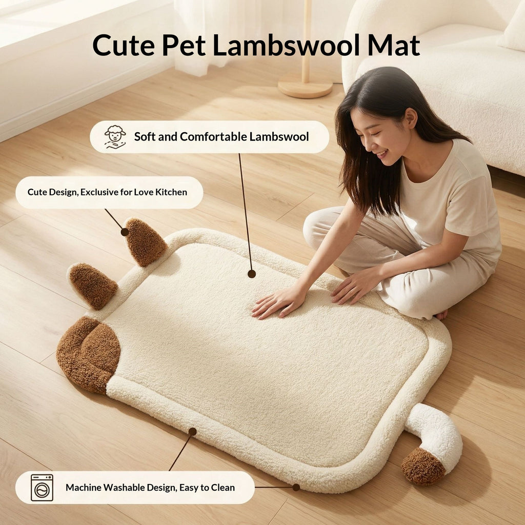Coussin chien Coussin animal Coussin doux peau-friendly machine lavable style Lambskin animal Coussin animal