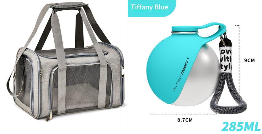 Creative Portable Outdoor Pet en acier inoxydable coupe d'eau Petit chien bouteille d'eau pratique