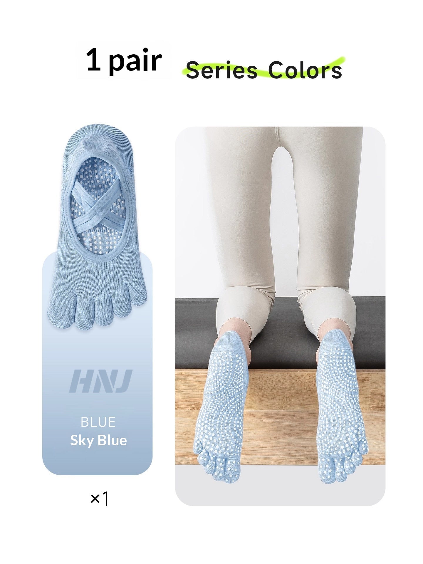 Chaussettes de yoga professionnelles de sport d'intérieur pour femmes Chaussettes de séparation des orteils à cinq pieds