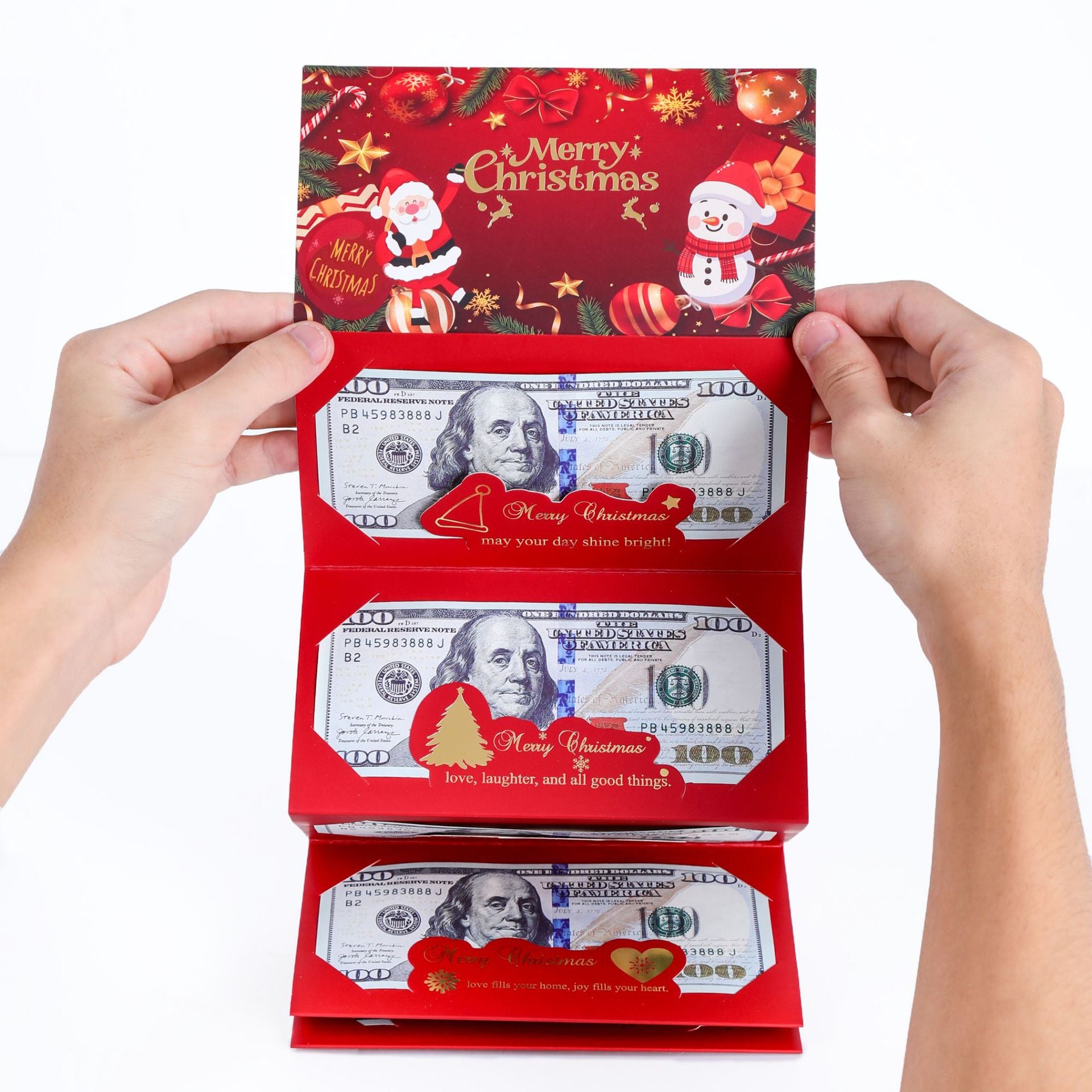 Enveloppe rouge de Noël enveloppe rouge pliante