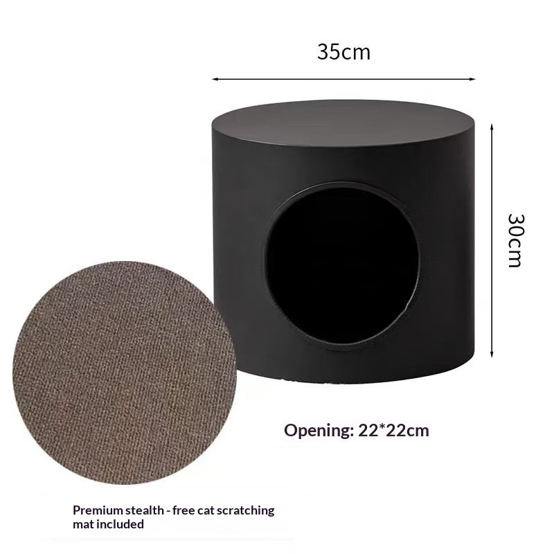 Tabouret semi-fermé pour lit de chat multifonctionnel