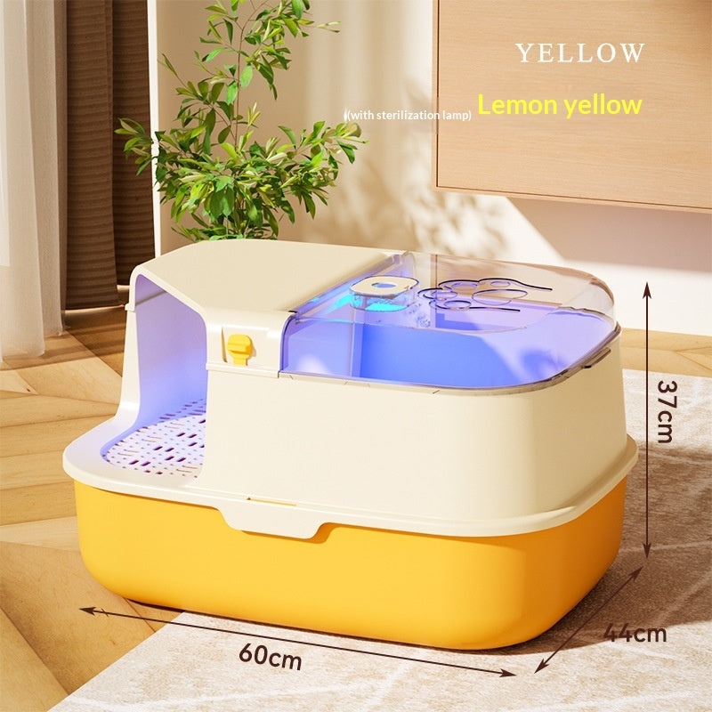 Boîte à litière pour chat à ressorts
