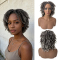 Dreadlock courte boucle pleine perruque pour les femmes haute température en soie rose Mesh bouchon