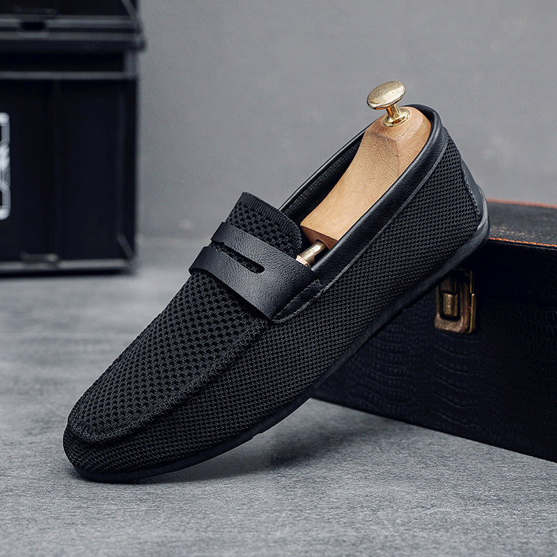 Hommes Summer Flyknit Mesh Respirant Slip-On Chaussures Casual
