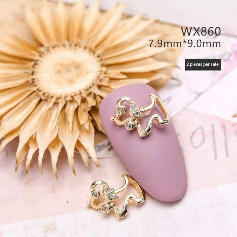 Outils d'art à ongles et accessoires à ongles à thème zodiac