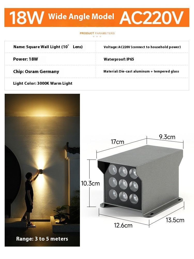 Lampe murale extérieure étanche Facade éclairage double tête