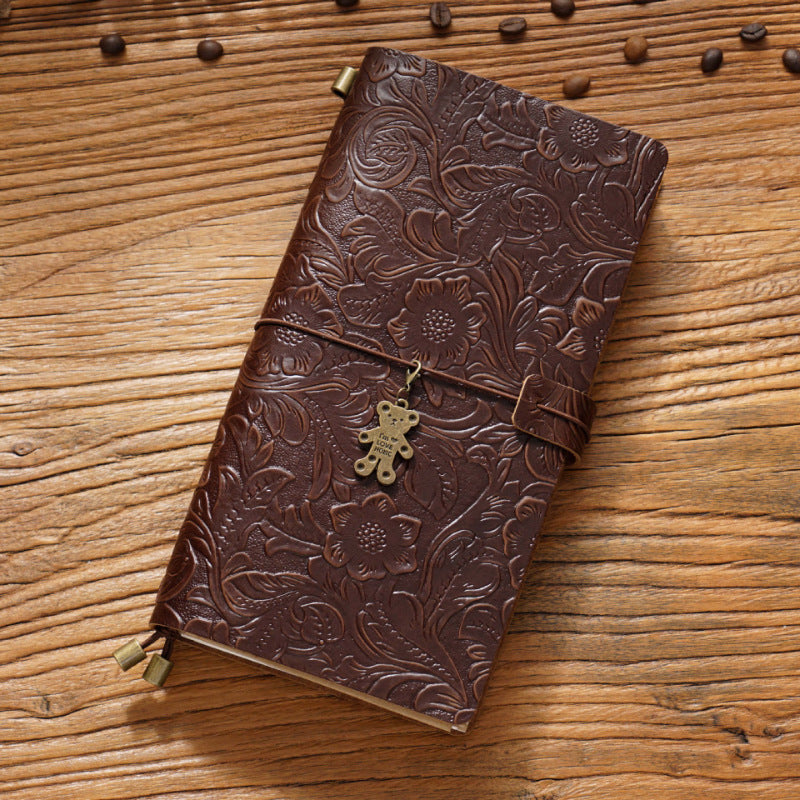 Creative Vintage Gravure Cowhide Voyage Notepad