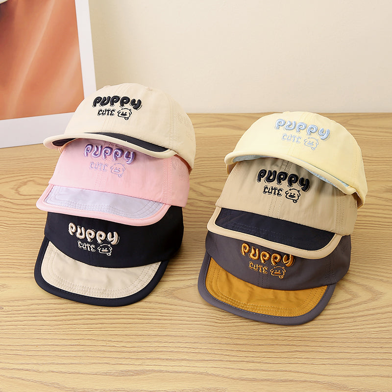 Casquette de baseball multicolore pour enfants avec motifs de lettres cartoonish et emb