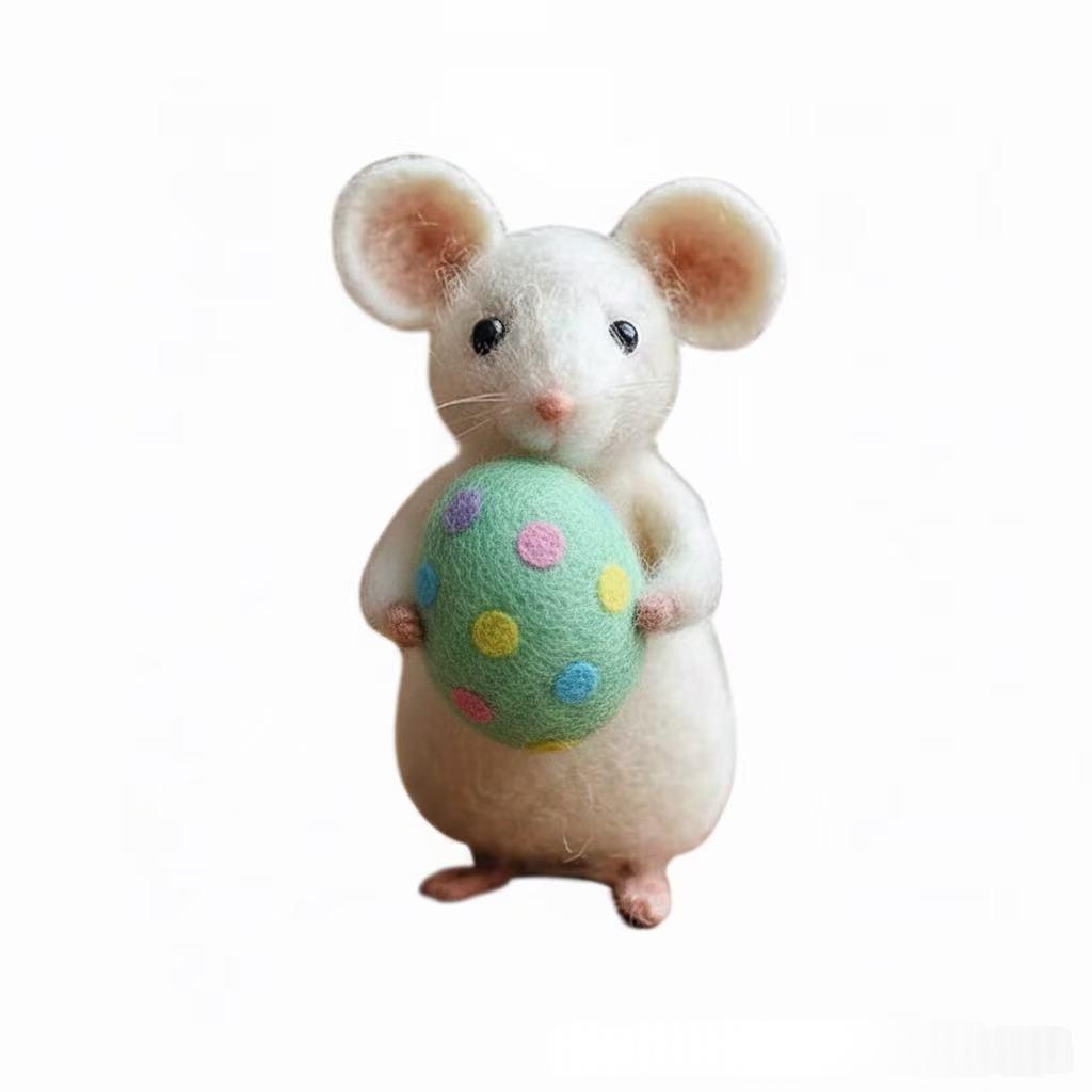 Ornement de la souris feutre de laine de Pâques