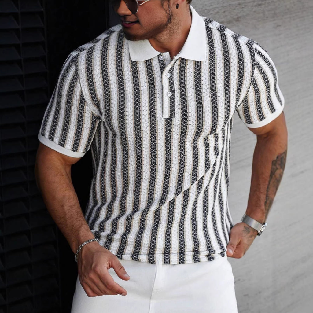 Polo d'été léger-Luxury casual pour hommes manches courtes