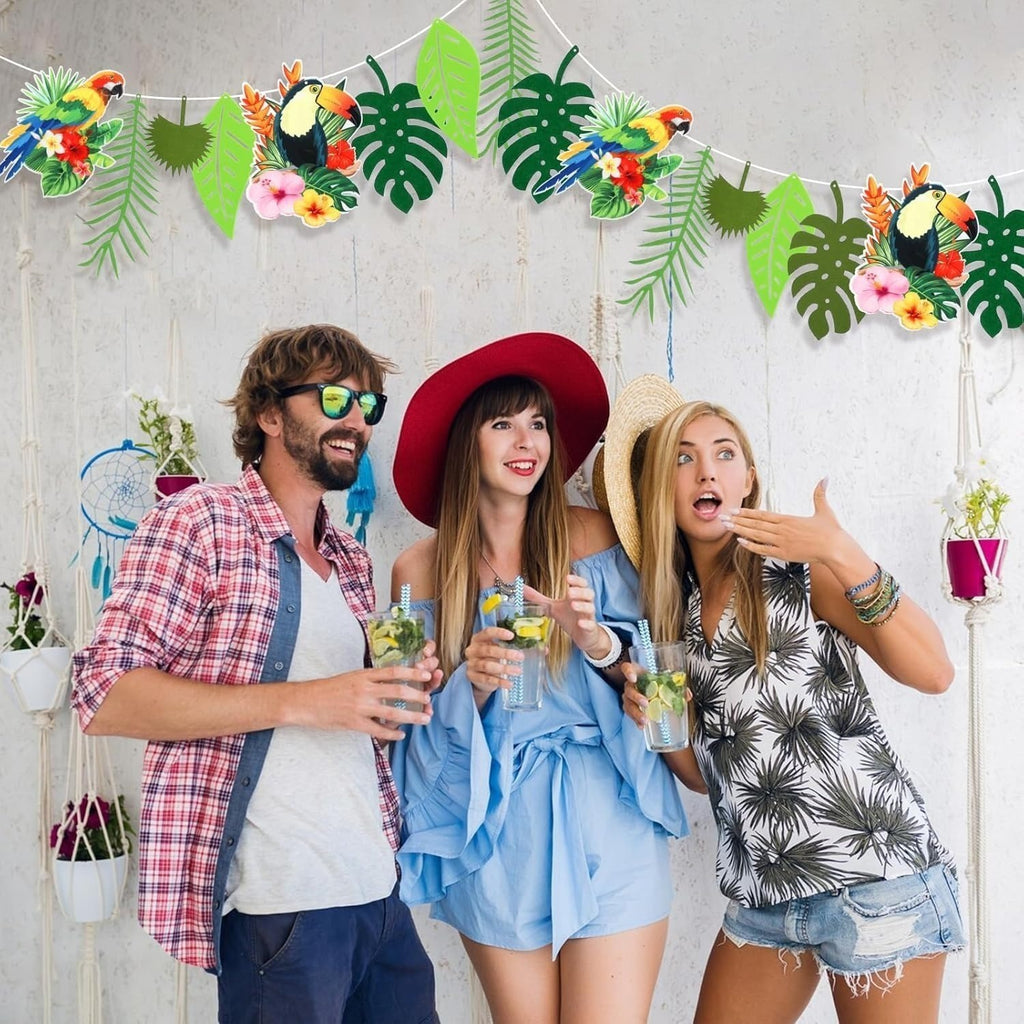 Feuilles tropicales à 3 pièces Banner Garland