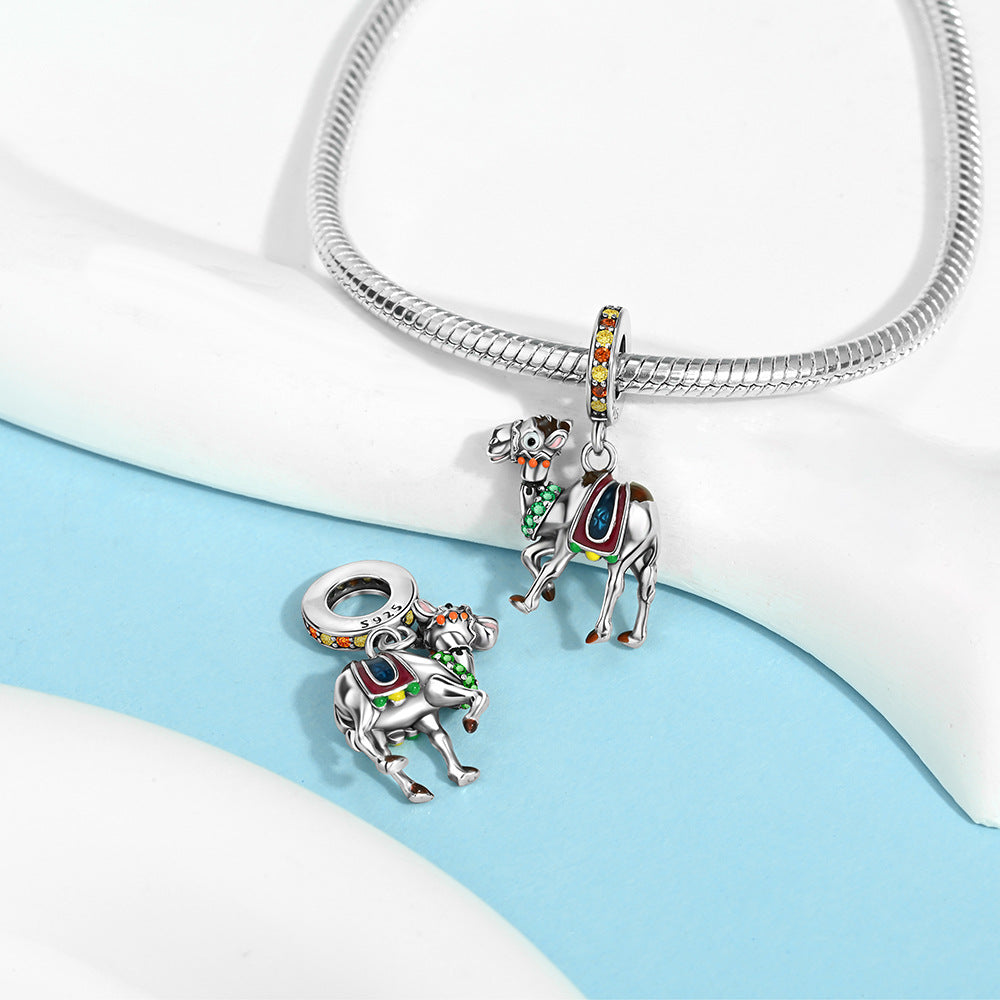 Accessoire mignon animal coloré huile-dépôt pendentif bracelet