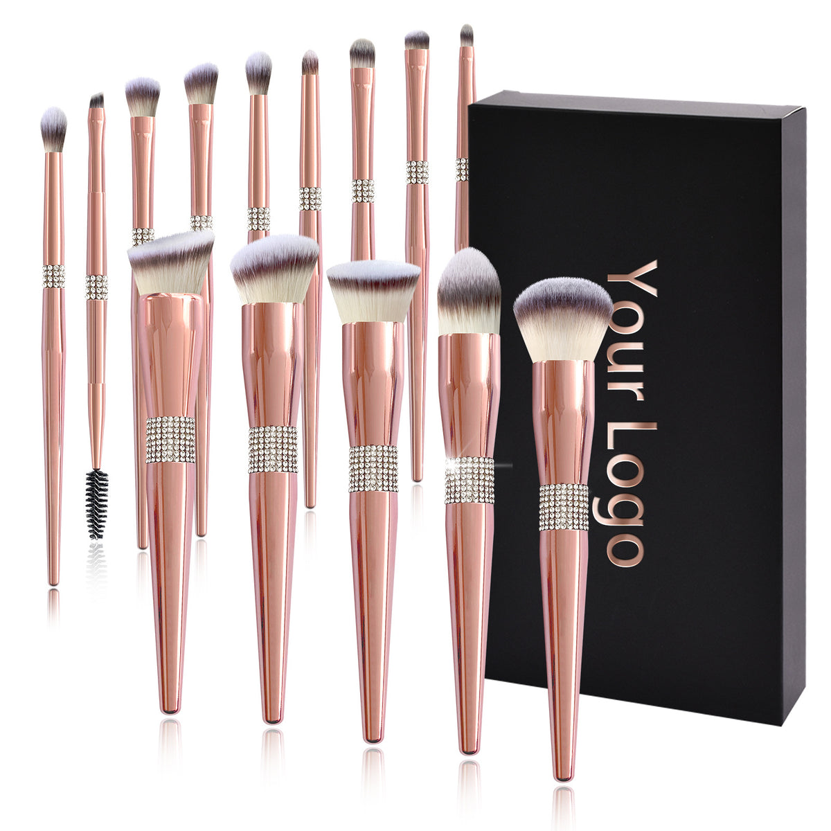 Portable maison électroplaqué rose or brosse de maquillage costume