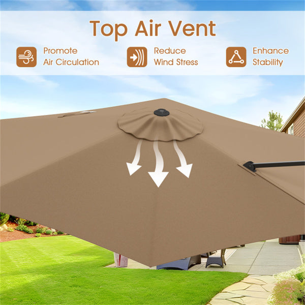 9x8.2FT Cantilever Patio Umbrella