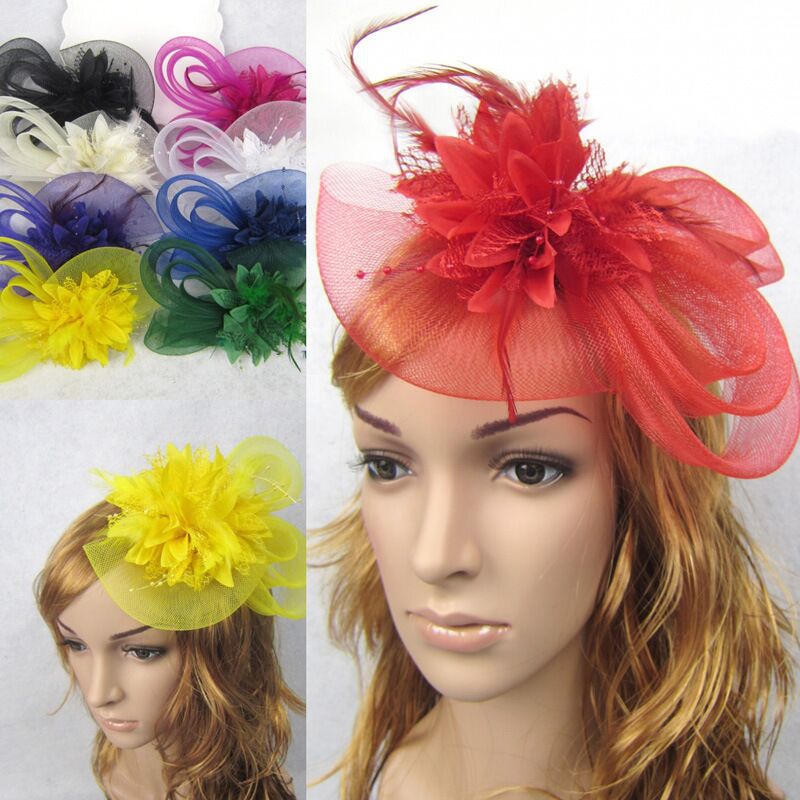 Fleur de tête de maille de plume de mariée