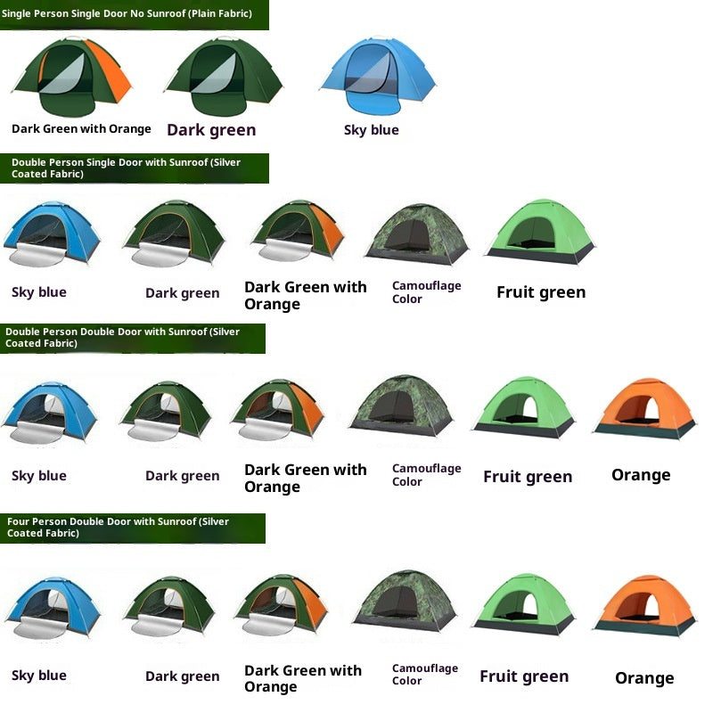 Tente de camping entièrement automatique qui ne nécessite aucune configuration et s'ouvre instantanément