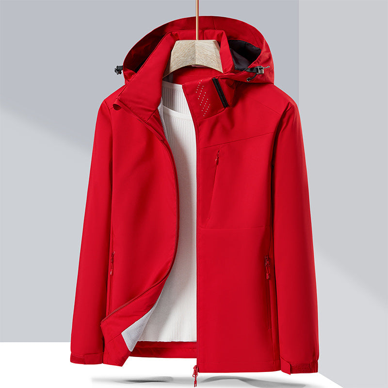Couple Veste à couche unique Windproof Sports Tissu rembourré doublé