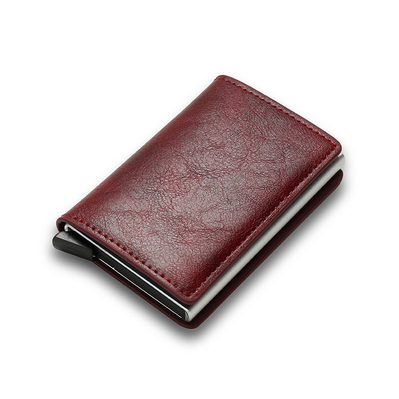 Alliage d'aluminium de portefeuille pour hommes en fibre de carbone RFID