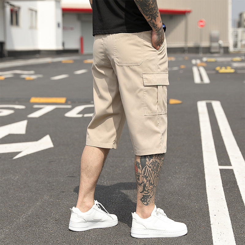 Été mince American-Style Minimalist Casual Hommes Cropped pantalons