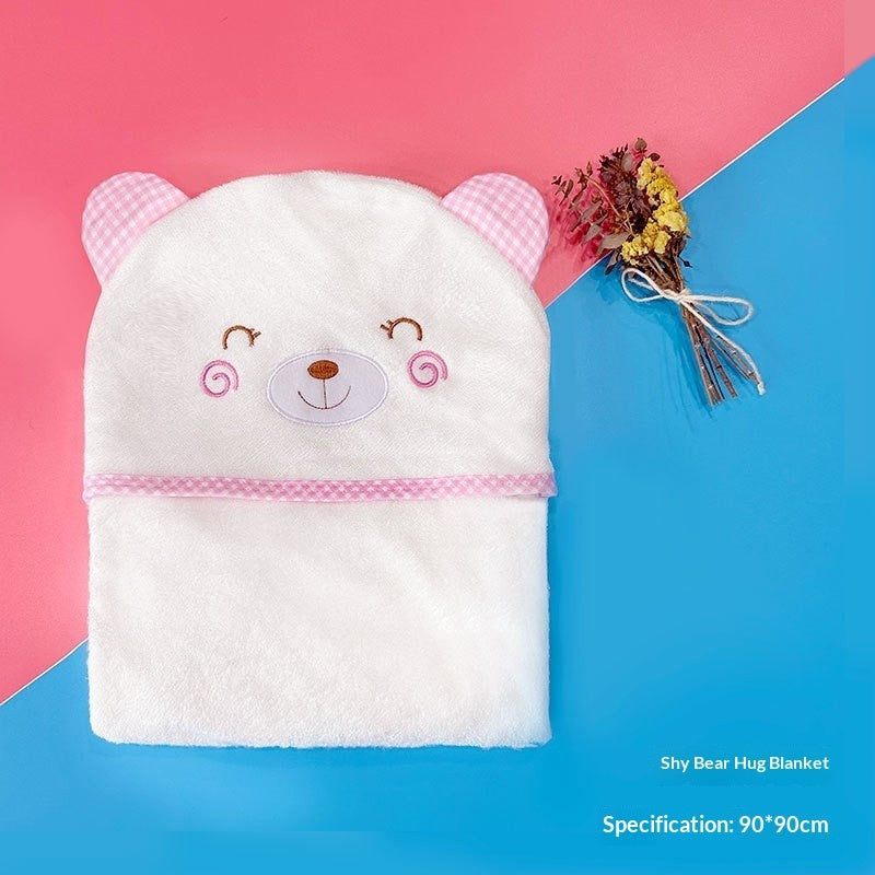 Classe A Bamboo Fibre Swaddle avec Hood Enfants Serviette de bain Couverture et cap tout en un