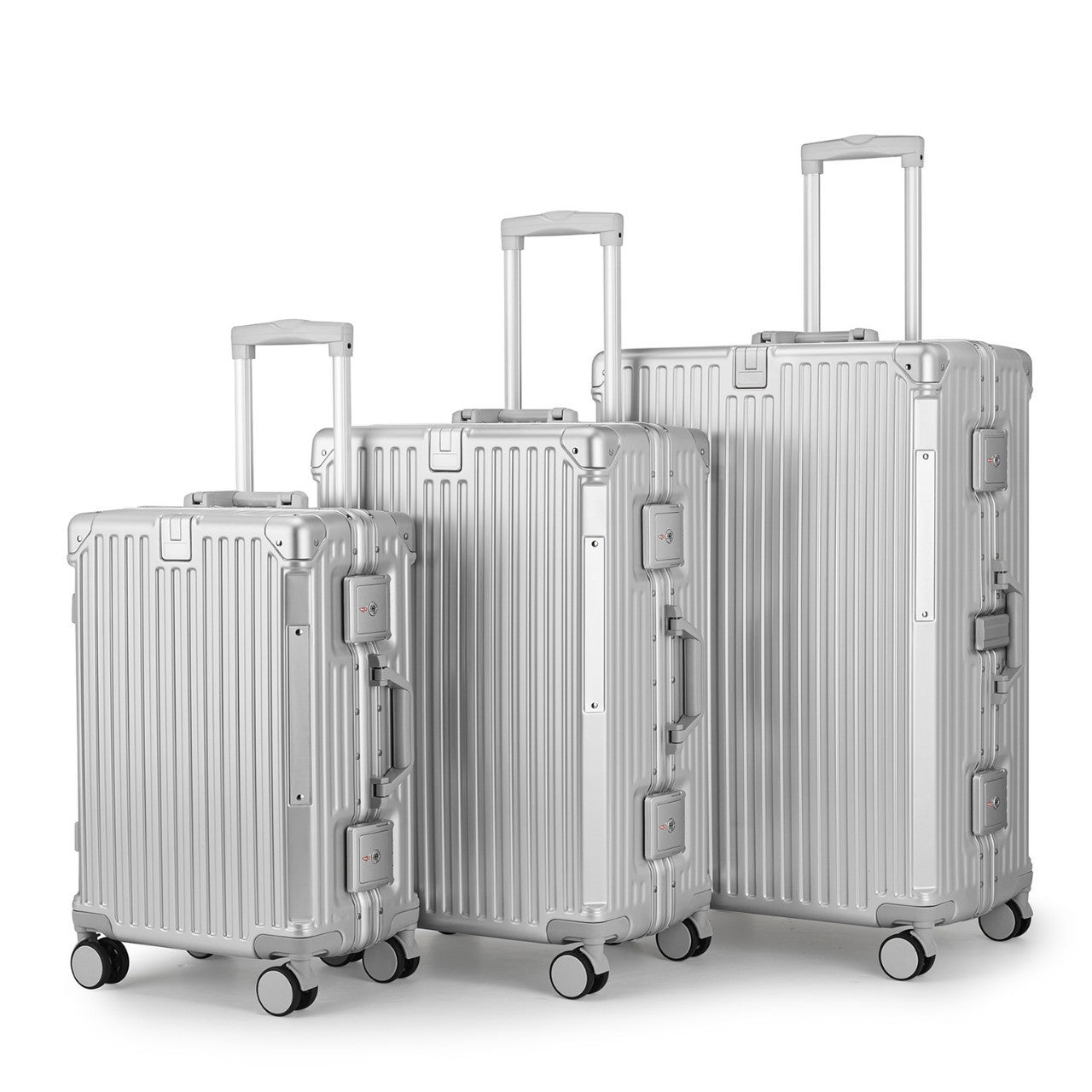 Valise de roulement en aluminium de grande capacité pour voyages d'affaires