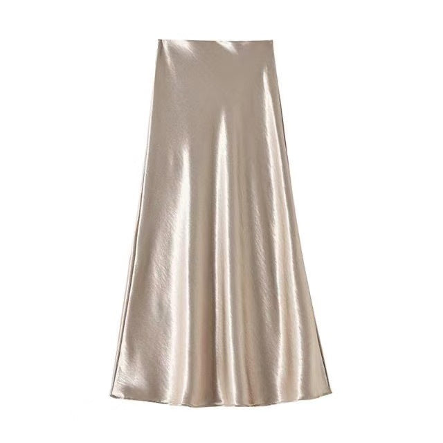 Jupe en satin acétate pour femmes