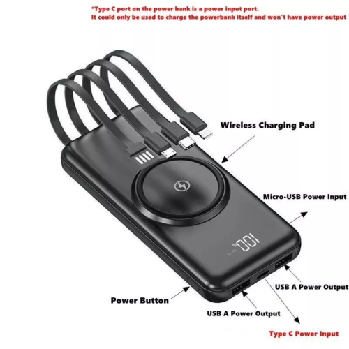 20000mAh Power Bank Fast Charger Batterie Pack Portable 5 USB pour téléphone portable UK