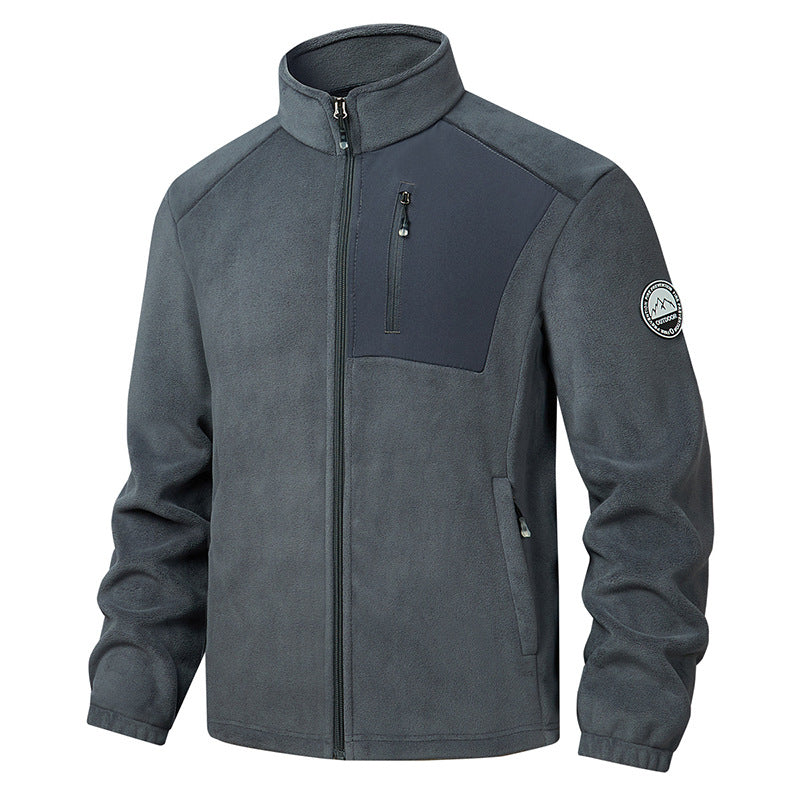 Veste polaire du couple avec un collier debout
