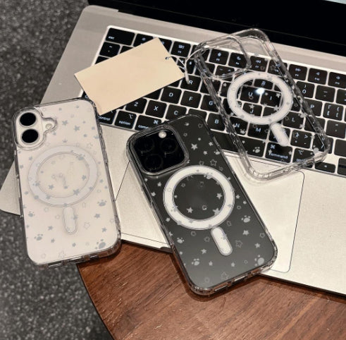 Coque de téléphone avec attache magnétique Gray Star Cat
