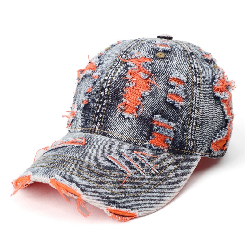 Hommes et femmes Matching Colorful Beveled Trou réglable Courbé Brim Trendy Baseball Ca
