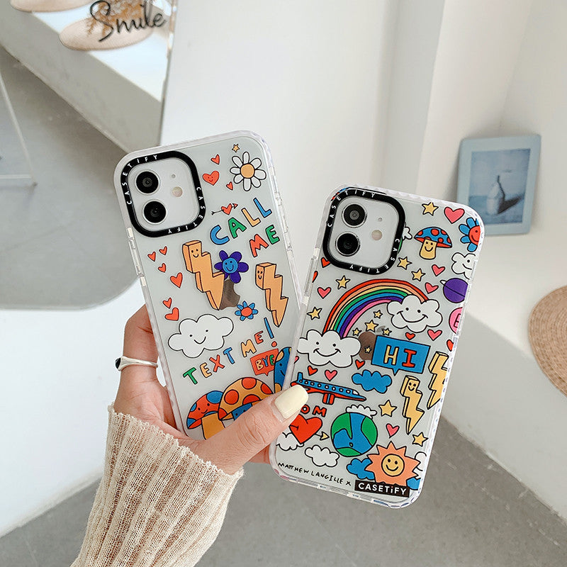 Coque de téléphone TPU couleur Graffiti