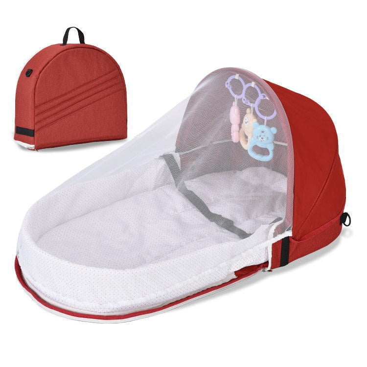 Lit bébé anti-pression pliable portable dans un nouveau-né Isolation Bionic Travel Crib