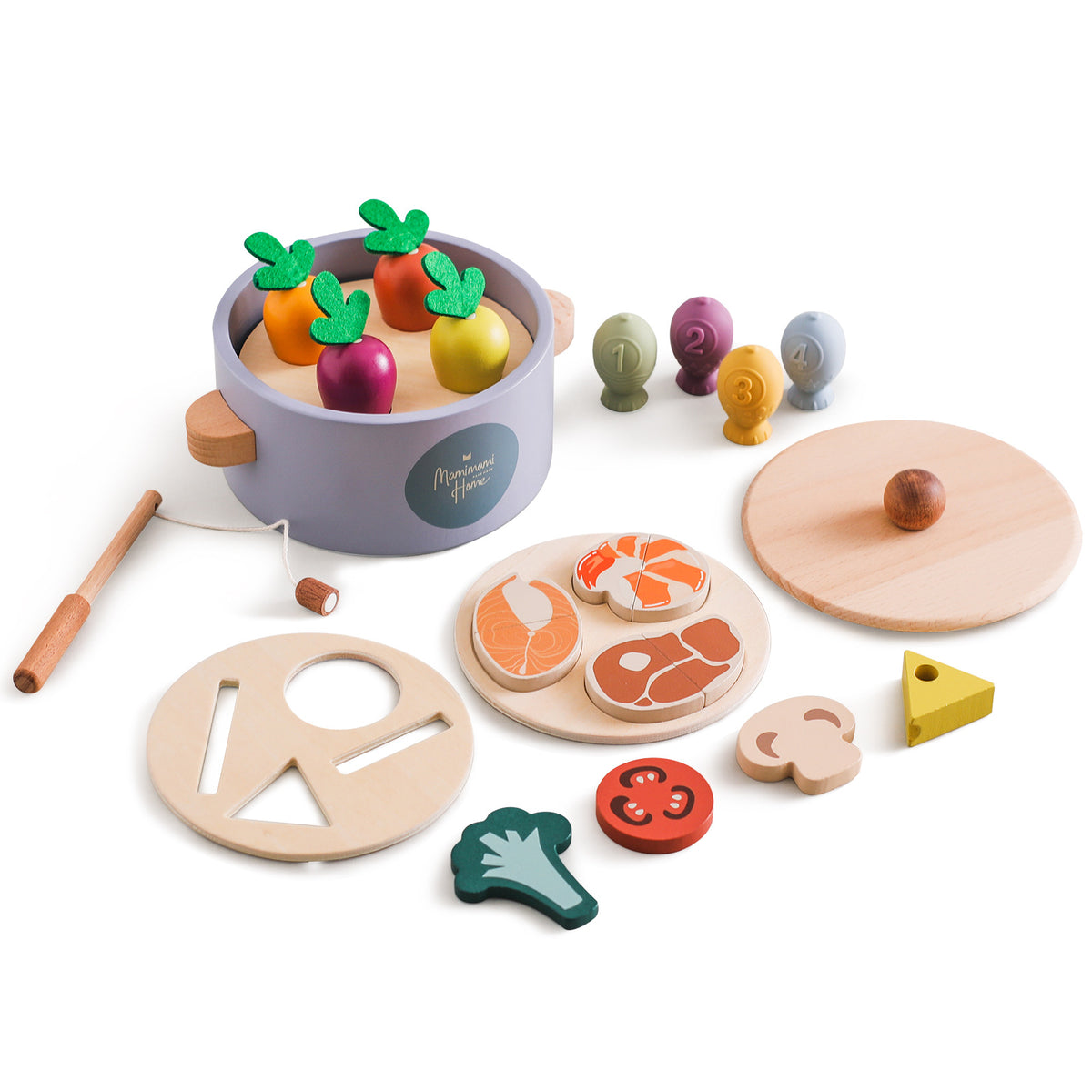 Wooden educational desktop toy set for babies