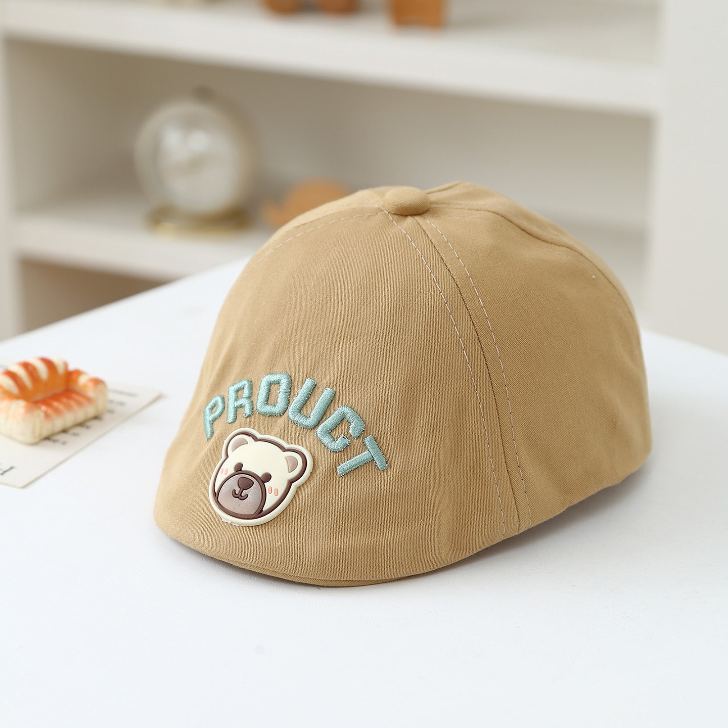 Tableau de dessin de bébé dété tête d'ours modement mignon Style Fedora Cap adapté pour le quotidien S