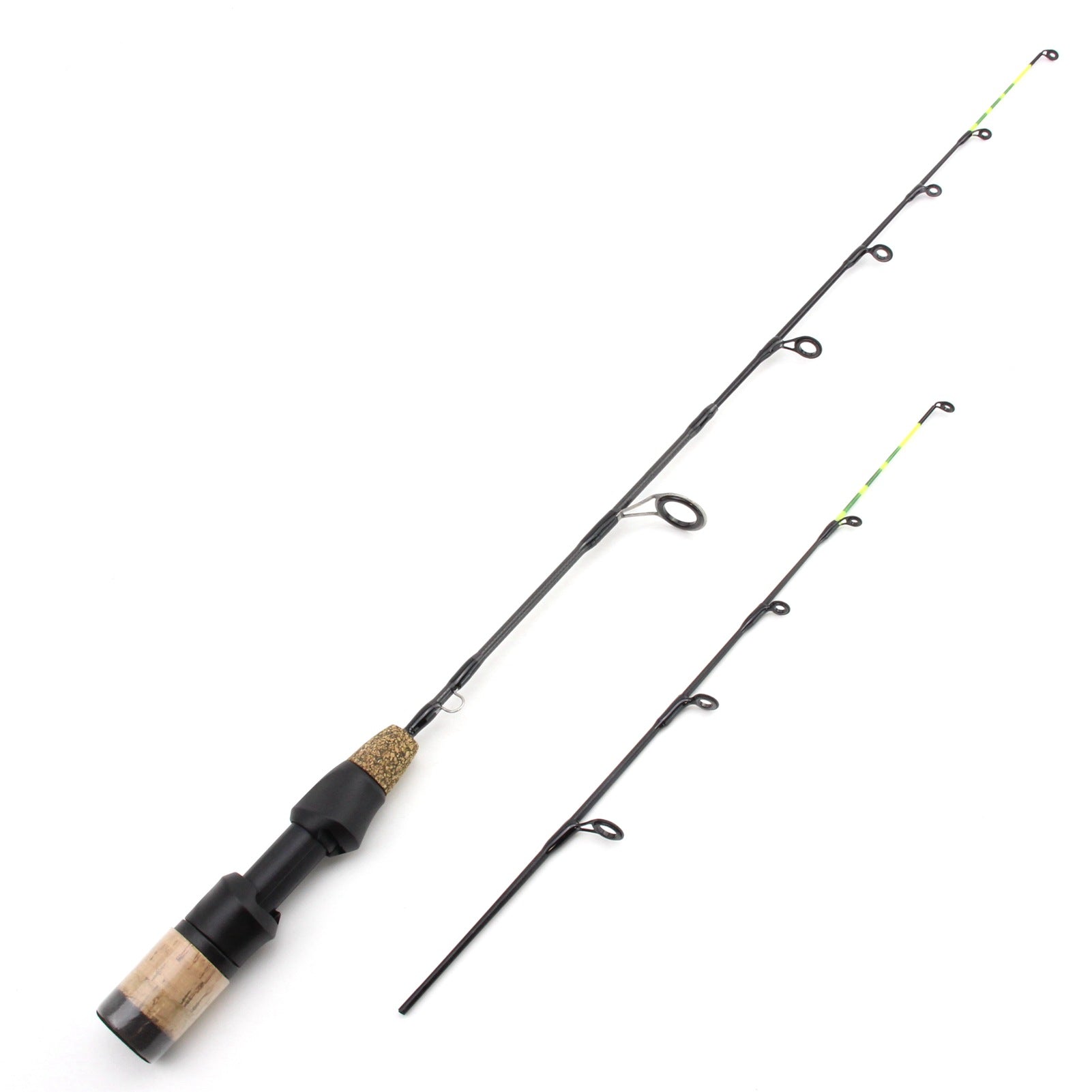 Double pointe de pêche à la glace d'hiver Spinning roue Tackle Set