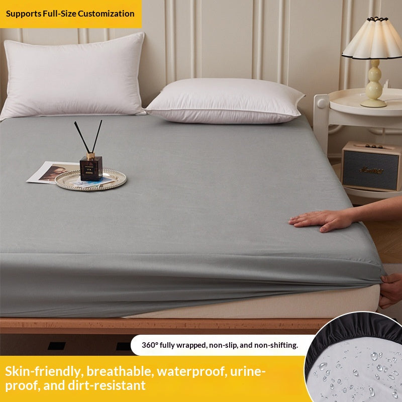 Pure White Hotel-Grade Stain-Resistant and Waterproof Mattress Cover