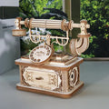 Creative Retro Téléphone Puzzle en bois 3D pour adultes Modèles de table Kits Décoration Et Gi