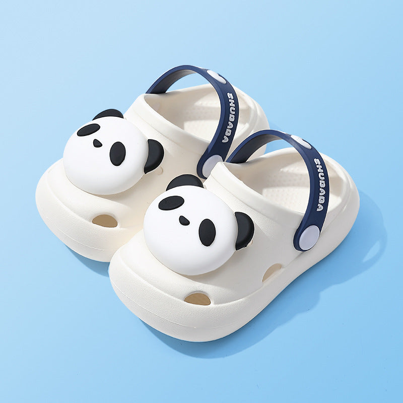 Pantoufles pour enfants Summer Cartoon Baby Soft Bottom Hole Chaussures Garçons et Filles Fermé orteil S