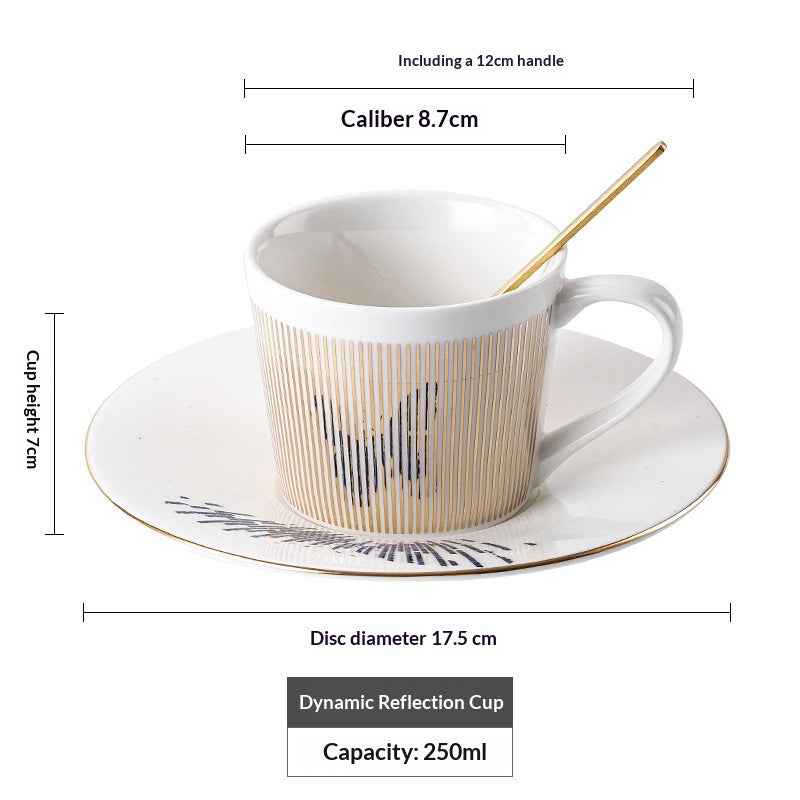 Creative Moer Stripe Six modèles Réflexion physique dynamique Coupe de café en céramique